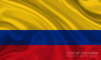 Flag of Colombia - Realistic Vector Design