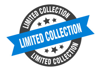 limited collection sign. round ribbon sticker. isolated tag