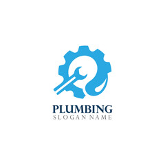 Plumbing service Logo Template Design Concept, Creative Symbol, Icon