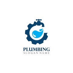Fototapeta premium Plumbing service Logo Template Design Concept, Creative Symbol, Icon