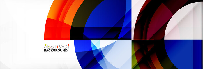 Obraz premium Round shapes, triangles and circles. Modern abstract background