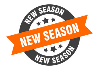 Fototapeta premium new season sign. round ribbon sticker. isolated tag