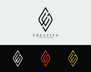letter E and S design logo template  modern creative elegant - obrazy, fototapety, plakaty