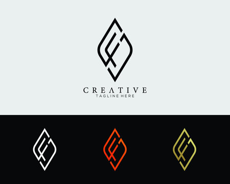letter F and S design logo template  modern creative elegant