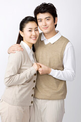 young couple embracing