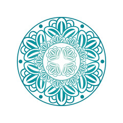 gradient mandala for henna, tattoo or ethnic ornament in white background