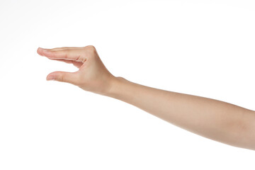 a woman's hand trying to grasp.