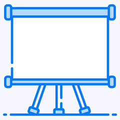 Obraz premium A large multimedia display, portable projector screen icon 