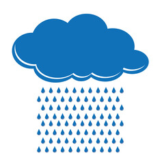 clouds and rain, vector icons 