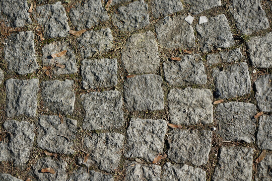 Closeup Overhead Shot Of Stone Tile Ground