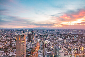 Obraz premium 渋谷スカイからの夜景