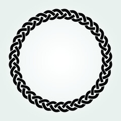 Round frame on a white background. Vector illustration