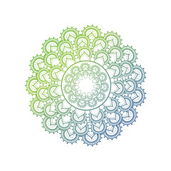 gradient mandala for henna in white background