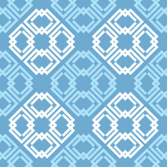 Mosaic with geometric shapes. Seamless pattern. Design with manual hatching. Textile. Ethnic boho ornament. Vector illustration for web design or print.