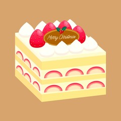 クリスマスケーキのイラスト