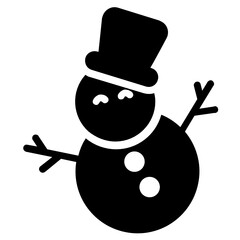 snowman with a broom