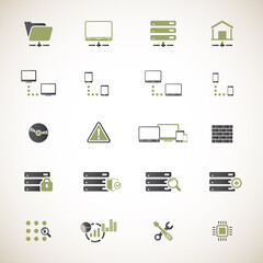 Web Hosting Icon Set	