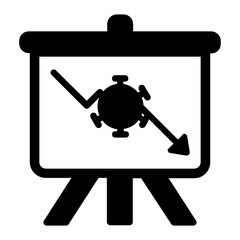 Coronavirus Presentation Whiteboard Concept, Socio-economic impact of the 2019-20 coronavirus pandemic on white background, Bankruptcy and financial crisis Vector Flat Icon Design 