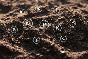 Soil texture background, Fertile loam soil suitable for planting.