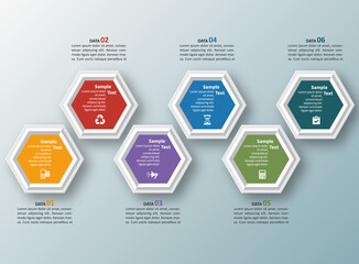 Abstract 3D Paper Infographics. Business template .Vector illustration