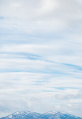 Fototapeta premium 冬 空 雲 山 素材