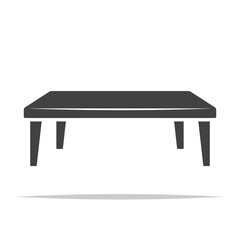 Rectangle table icon vector isolated