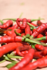 Red hot chilles closeup
