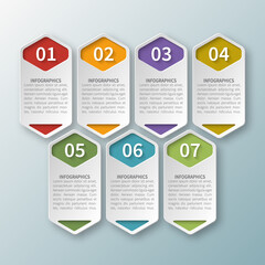 Abstract 3D Paper Infographics. Business template .Vector illustration