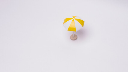 colorful beach umbrella on white background