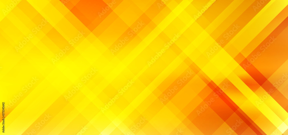 Poster abstract diagonal stripes yellow and orange gradient color background with lighting effect.
