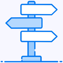 
vector design of direction board, guidepost icon.
