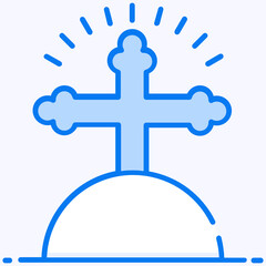 
Holy cross icon, flat editable design.

