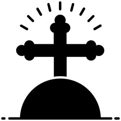 
Holy cross icon, flat editable design.
