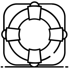 
flat style of icon lifeguard belt, lifebuoy vector 
