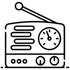 
Trendy flat vector  design of radio icon
