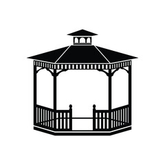 Gazebo icon, vector illustration