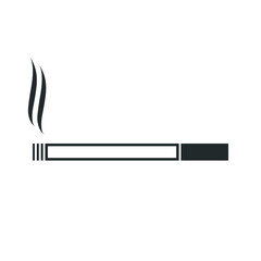 Burning cigarette icon, vector illustration