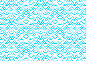 青海波を用いた和柄背景