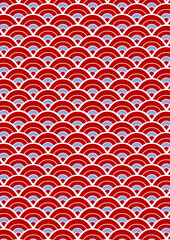 青海波を用いた和柄背景