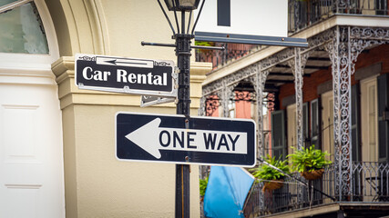 Street Sign Car Rental