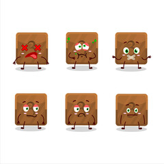 Third first button cartoon character with nope expression