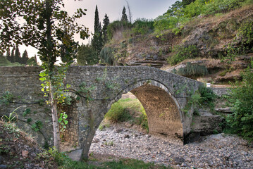 Ribnica Bridge in the ancient area of Podgorica,Montenegro,Eastern Europe.