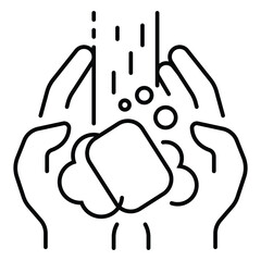 Obraz premium hand washing icon vector illustration