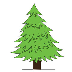 colored drawing of one tree