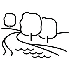 Nature landscape icon vector illustration