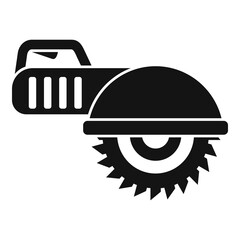 Gasoline circular saw icon. Simple illustration of gasoline circular saw vector icon for web design isolated on white background