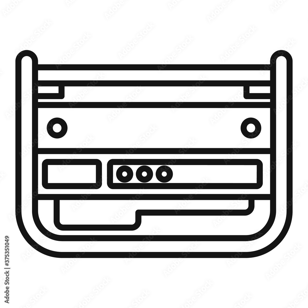 Poster gasoline generator icon. outline gasoline generator vector icon for web design isolated on white bac