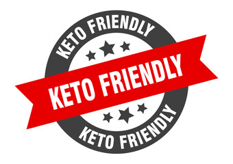 Fototapeta premium keto friendly sign. round ribbon sticker. isolated tag