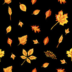 Seamless pattern. Vector illustration. Autumn leaves