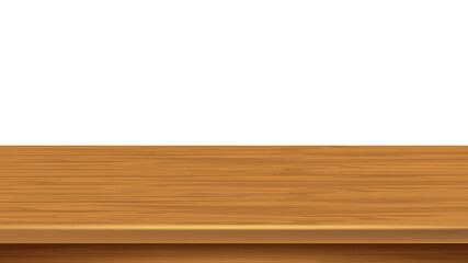 Wooden Shelf Empty Bookshelf Space Surface Vector